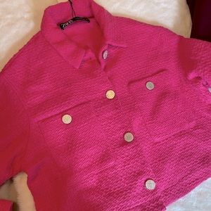 Zara hot pink jacket